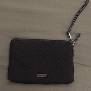Vera Bradley Quilted Black Wristlet